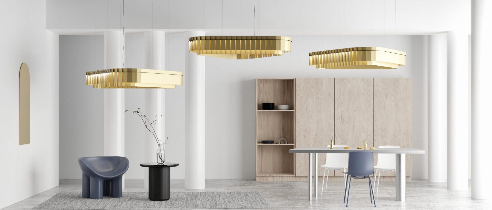 Viceroy Pendant light in gold